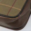 Burberrys Nova Check Shoulder Bag Canvas Beige Gold Auth 150198-12