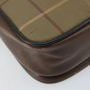 Burberrys Nova Check Shoulder Bag Canvas Beige Gold Auth 150198-13