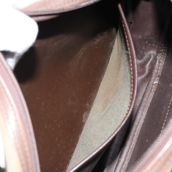 Burberrys Nova Check Shoulder Bag Canvas Beige Gold Auth 150198