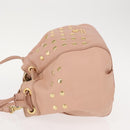 BURBERRY Blue Label Shoulder Bag Leather Pink Gold Auth 150199-4