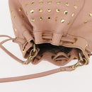 BURBERRY Blue Label Shoulder Bag Leather Pink Gold Auth 150199-6