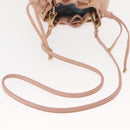 BURBERRY Blue Label Shoulder Bag Leather Pink Gold Auth 150199-7