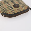 Burberrys Nova Check Boston Bag Canvas Leather 3 Set Beige Red Auth 150204-19