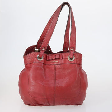 Burberrys Nova Check Boston Bag Canvas Leather 3 Set Beige Red Auth 150204 - 0