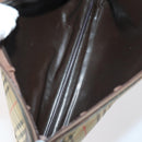 Burberrys Nova Check Boston Bag Canvas Leather 3 Set Beige Red Auth 150204-21