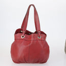 Burberrys Nova Check Boston Bag Canvas Leather 3 Set Beige Red Auth 150204-3