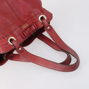 Burberrys Nova Check Boston Bag Canvas Leather 3 Set Beige Red Auth 150204-5