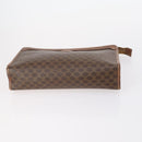 CELINE Macadam Canvas Clutch Bag PVC Leather 2 Set Brown Beige Auth 150205-10