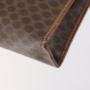 CELINE Macadam Canvas Clutch Bag PVC Leather 2 Set Brown Beige Auth 150205-11