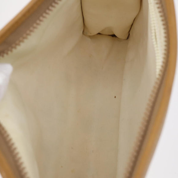 CELINE Macadam Canvas Clutch Bag PVC Leather 2 Set Brown Beige Auth 150205