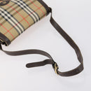 Burberrys Nova Check Shoulder Bag Canvas Leather 3 Set Beige Auth 150206-13