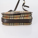 Burberrys Nova Check Shoulder Bag Canvas Leather 3 Set Beige Auth 150206-15