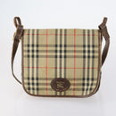 Burberrys Nova Check Shoulder Bag Canvas Leather 3 Set Beige Auth 150206-17