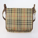 Burberrys Nova Check Shoulder Bag Canvas Leather 3 Set Beige Auth 150206-18