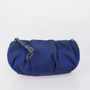 PRADA Pouch Nylon 2 Set Black Blue Auth 150209-10