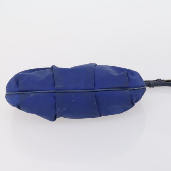 PRADA Pouch Nylon 2 Set Black Blue Auth 150209