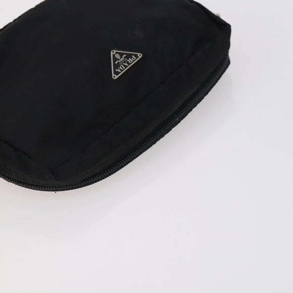 PRADA Pouch Nylon 2 Set Black Blue Auth 150209