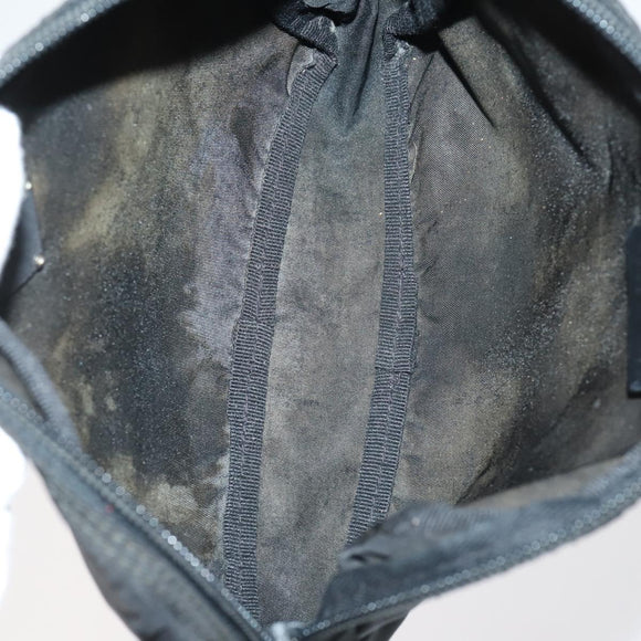 PRADA Pouch Nylon 2 Set Black Blue Auth 150209