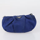 PRADA Pouch Nylon 2 Set Black Blue Auth 150209-9