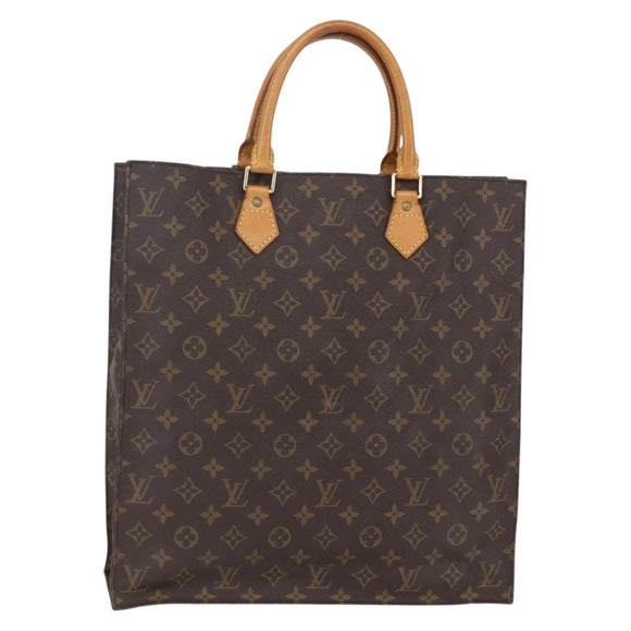 LOUIS VUITTON Monogram Sac Plat Hand Bag M51140 LV Auth 150241