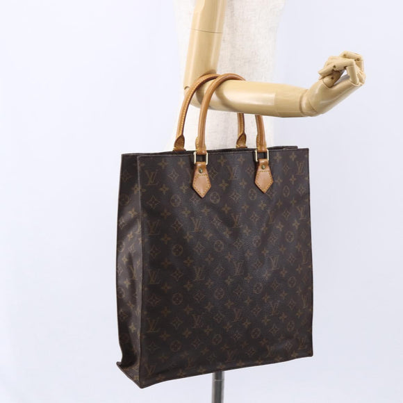 LOUIS VUITTON Monogram Sac Plat Hand Bag M51140 LV Auth 150241