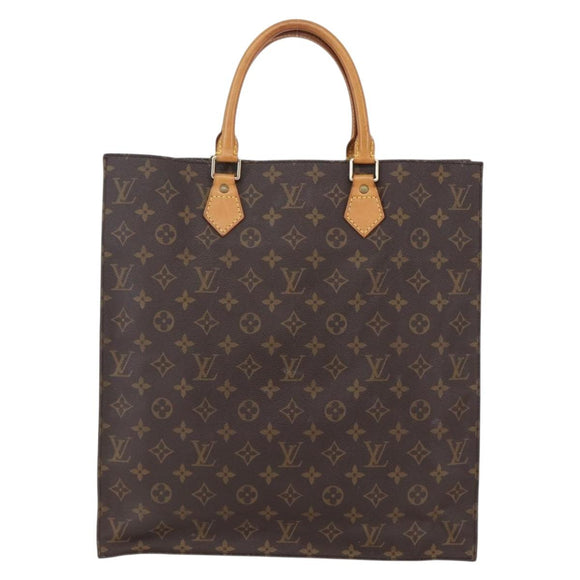 LOUIS VUITTON Monogram Sac Plat Hand Bag M51140 LV Auth 150241