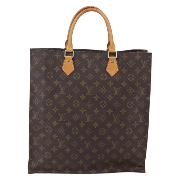 LOUIS VUITTON Monogram Sac Plat Hand Bag M51140 LV Auth 150241
