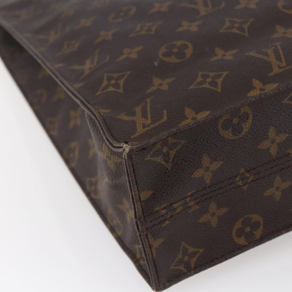 LOUIS VUITTON Monogram Sac Plat Hand Bag M51140 LV Auth 150242