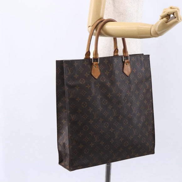 LOUIS VUITTON Monogram Sac Plat Hand Bag M51140 LV Auth 150242