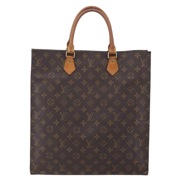 LOUIS VUITTON Monogram Sac Plat Hand Bag M51140 LV Auth 150242