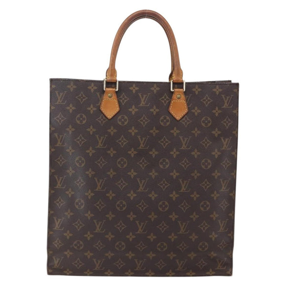 LOUIS VUITTON Monogram Sac Plat Hand Bag M51140 LV Auth 150242