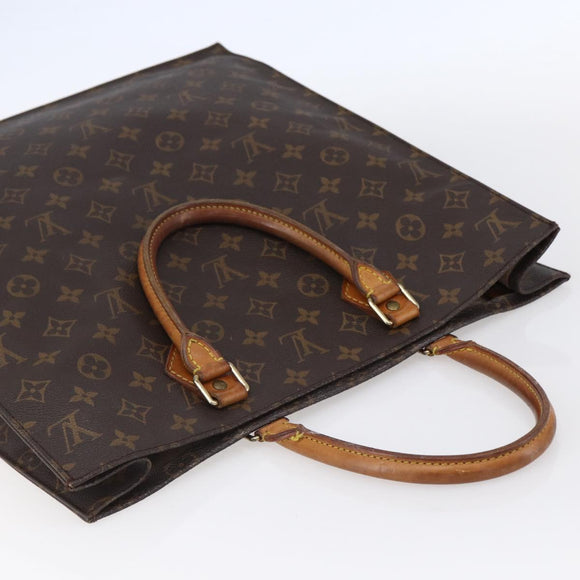 LOUIS VUITTON Monogram Sac Plat Hand Bag M51140 LV Auth 150242