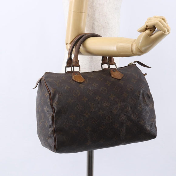LOUIS VUITTON Monogram Speedy 30 Hand Bag M41526 LV Auth 150244
