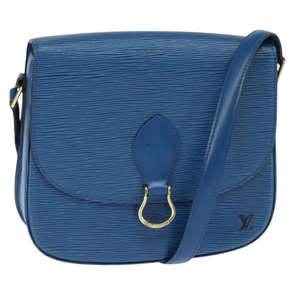 LOUIS VUITTON Epi Saint Cloud GM Shoulder Bag Toledo Blue M52195 LV Auth 150254