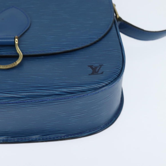 LOUIS VUITTON Epi Saint Cloud GM Shoulder Bag Toledo Blue M52195 LV Auth 150254