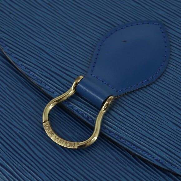 LOUIS VUITTON Epi Saint Cloud GM Shoulder Bag Toledo Blue M52195 LV Auth 150254