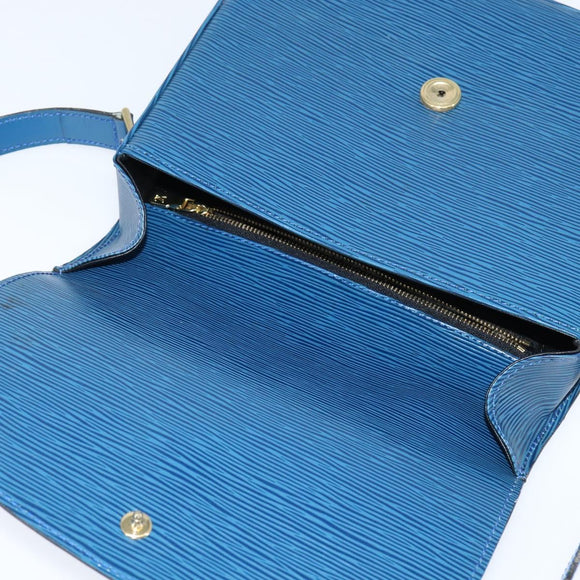 LOUIS VUITTON Epi Saint Cloud GM Shoulder Bag Toledo Blue M52195 LV Auth 150254