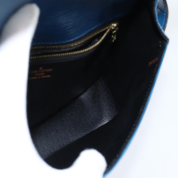 LOUIS VUITTON Epi Saint Cloud GM Shoulder Bag Toledo Blue M52195 LV Auth 150254