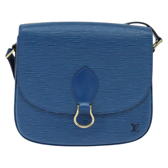 LOUIS VUITTON Epi Saint Cloud GM Shoulder Bag Toledo Blue M52195 LV Auth 150254
