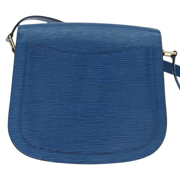 LOUIS VUITTON Epi Saint Cloud GM Shoulder Bag Toledo Blue M52195 LV Auth 150254