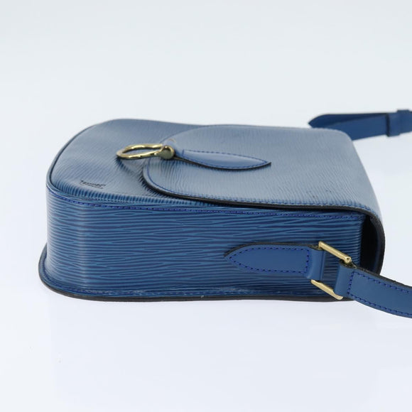 LOUIS VUITTON Epi Saint Cloud GM Shoulder Bag Toledo Blue M52195 LV Auth 150254