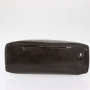 LOUIS VUITTON Monogram Vernis Wilshire MM Bag Terre Domble M91440 LV Auth 150262-7