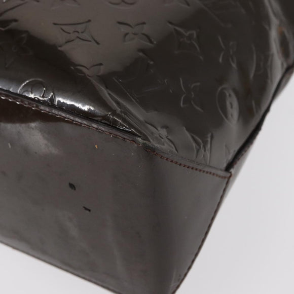 LOUIS VUITTON Monogram Vernis Wilshire MM Bag Terre Domble M91440 LV Auth 150262