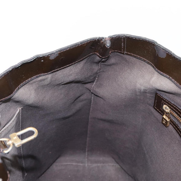 LOUIS VUITTON Monogram Vernis Wilshire MM Bag Terre Domble M91440 LV Auth 150262