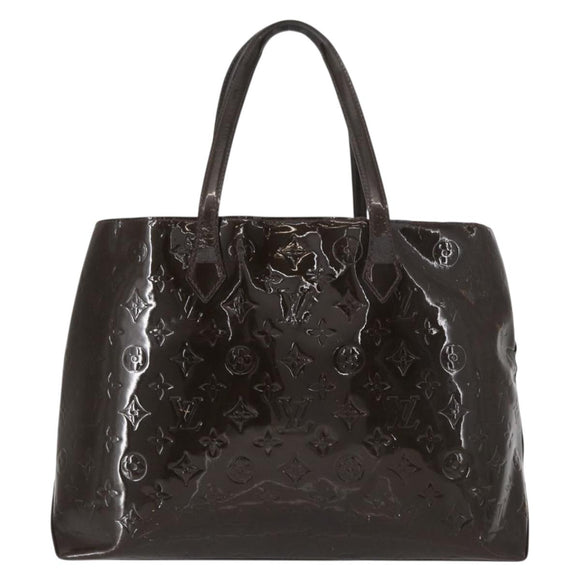 LOUIS VUITTON Monogram Vernis Wilshire MM Bag Terre Domble M91440 LV Auth 150262