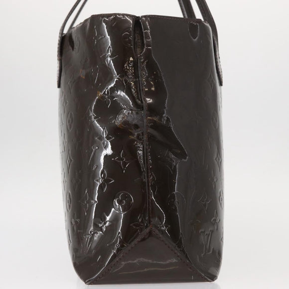 LOUIS VUITTON Monogram Vernis Wilshire MM Bag Terre Domble M91440 LV Auth 150262