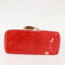 LOUIS VUITTON Monogram Vernis Reade PM Hand Bag Red Rouge M91088 LV Auth 150266-6