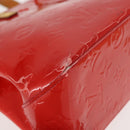 LOUIS VUITTON Monogram Vernis Reade PM Hand Bag Red Rouge M91088 LV Auth 150266-10