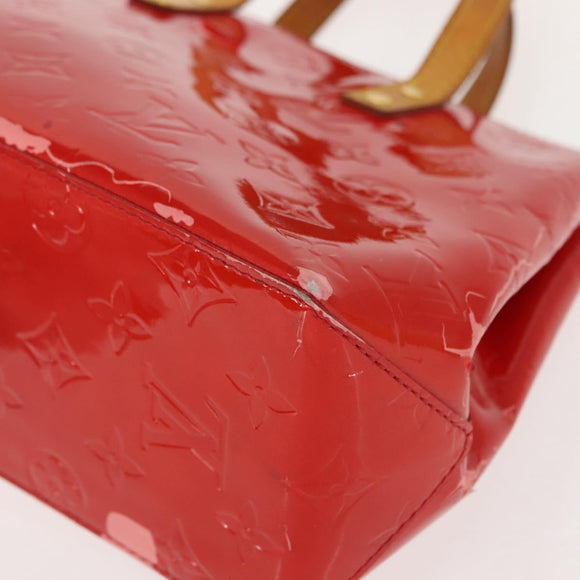 LOUIS VUITTON Monogram Vernis Reade PM Hand Bag Red Rouge M91088 LV Auth 150266