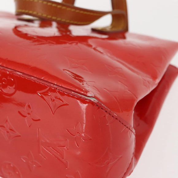 LOUIS VUITTON Monogram Vernis Reade PM Hand Bag Red Rouge M91088 LV Auth 150266